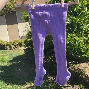 Little Stocking Co lavender purple tights 1-2yr